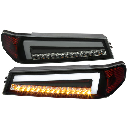 2004-2012 Chevrolet Colorado/GMC Canyon Full LED Bumper Corner Signal Lights (Matte Black Housing/Smoked Lens)