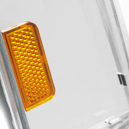 1988-1993 GMC Sierra/Yukon Chevrolet Silverado Corner Lights w/ Amber Reflectors (Chrome Housing/Clear Lens)
