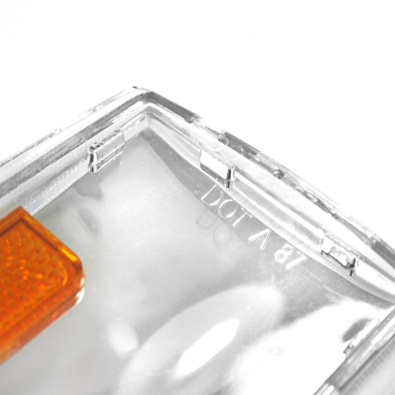 1988-1993 GMC Sierra/Yukon Chevrolet Silverado Corner Lights w/ Amber Reflectors (Chrome Housing/Clear Lens)