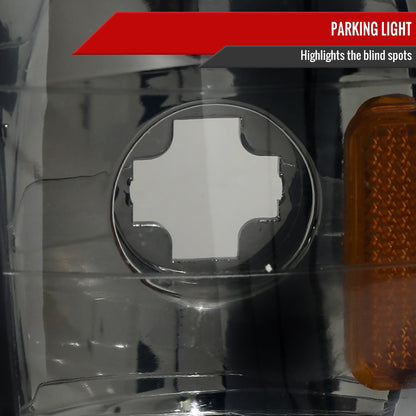 1988-1993 Chevy C/K Silverado GMC Sierra Yukon Smoked Corner Lights (Chrome Housing/Smoked Lens)