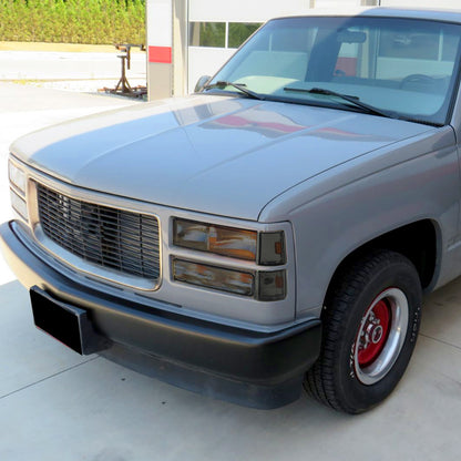 1988-1993 Chevy C/K Silverado GMC Sierra Yukon Smoked Corner Lights (Chrome Housing/Smoked Lens)