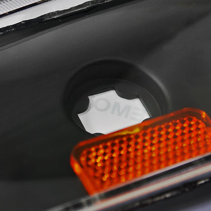 1988-1993 GMC Sierra/Yukon Chevrolet Silverado Corner Lights w/ Amber Reflectors (Matte Black Housing/Clear Lens)