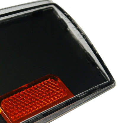 1988-1993 GMC Sierra/Yukon Chevrolet Silverado Corner Lights w/ Amber Reflectors (Matte Black Housing/Clear Lens)
