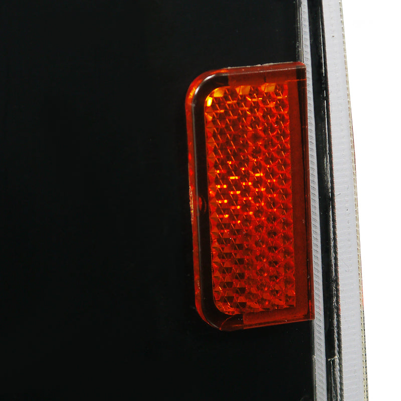 1988-1993 GMC Sierra/Yukon Chevrolet Silverado Corner Lights w/ Amber Reflectors (Matte Black Housing/Clear Lens)