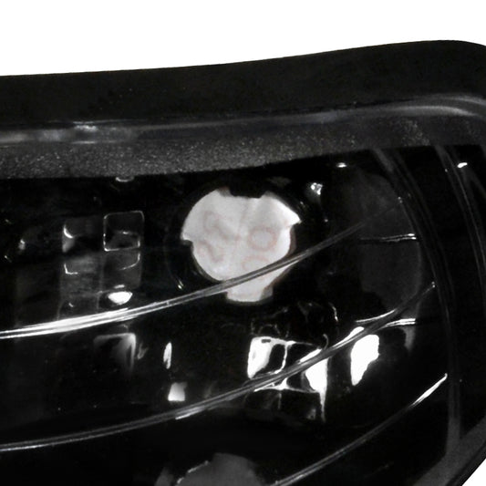 1994-1998 Ford Mustang Corner Parking Turn Signal Lights w/ Amber Reflector (Matte Black Housing/Clear Lens)