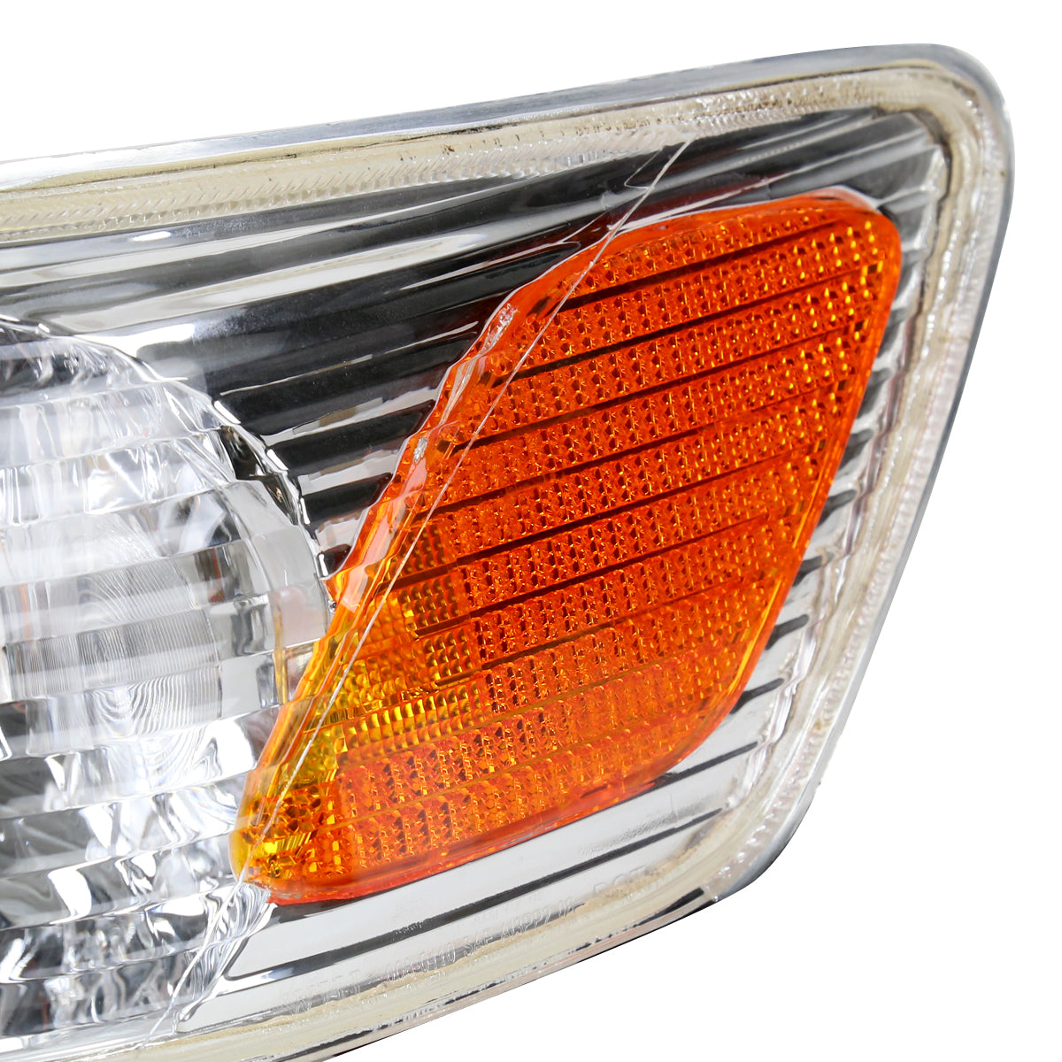 2000-2001 Toyota Camry Factory Style Headlights w/ Amber Reflectors (Chrome Housing/Clear Lens)
