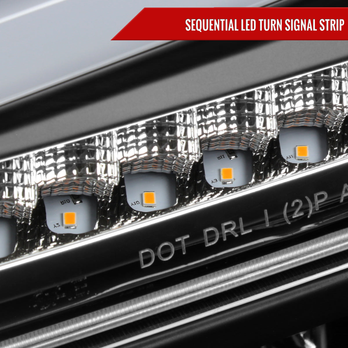 2004-2012 Chevrolet Colorado GMC Canyon/2006-2008 ISUZU I-Series Sequential Turn Signal Factory Style Headlights with LED Bar (Matte Black Housing/Clear Lens)