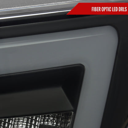 2004-2012 Chevrolet Colorado GMC Canyon/2006-2008 ISUZU I-Series Sequential Turn Signal Factory Style Headlights with LED Bar (Matte Black Housing/Smoked Lens)