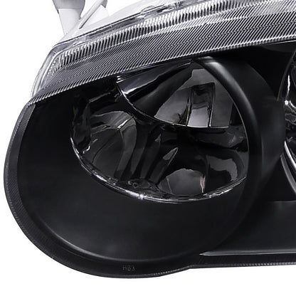 2001-2002 Toyota Corolla Factory Style Headlights w/ Corner Lights (Matte Black Housing/Clear Lens)