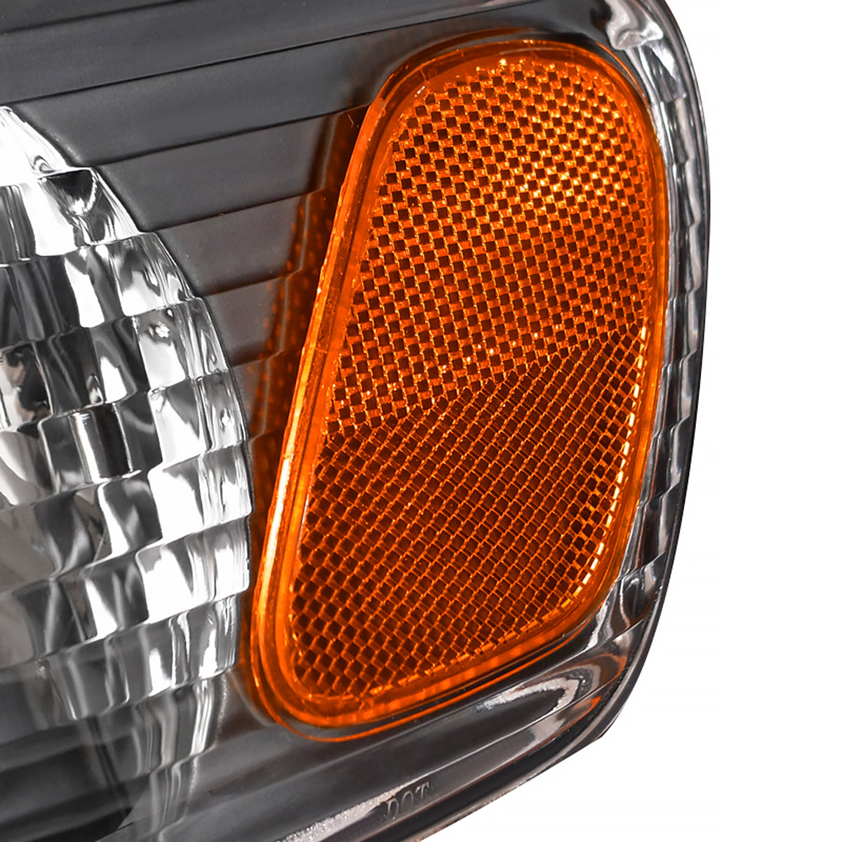 2001-2002 Toyota Corolla Factory Style Headlights w/ Corner Lights (Matte Black Housing/Clear Lens)