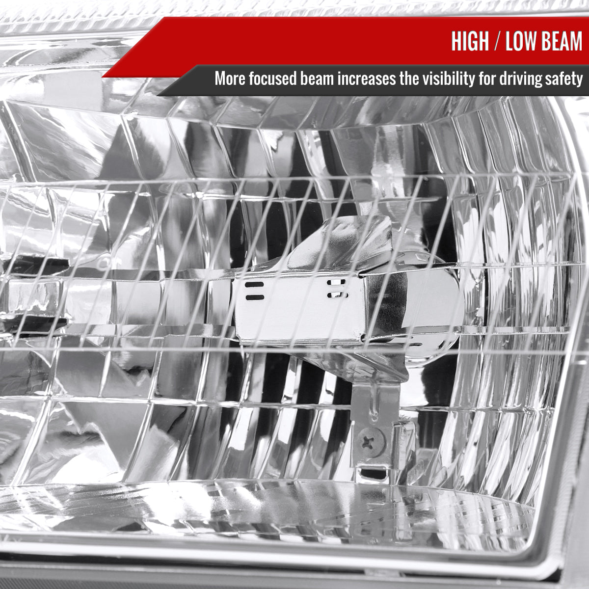 2006-2011 Mercury Grand Marquis Factory Style Headlights and Corner Lamps (Chrome Headlights/Clear Lens)