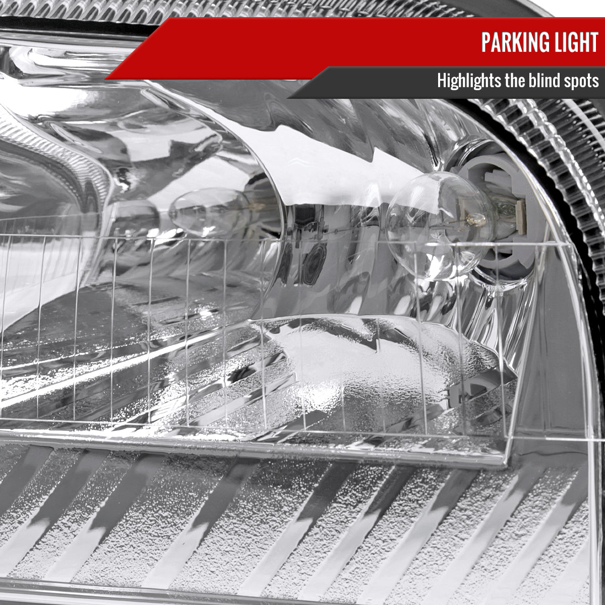 2006-2011 Mercury Grand Marquis Factory Style Headlights and Corner Lamps (Chrome Headlights/Clear Lens)