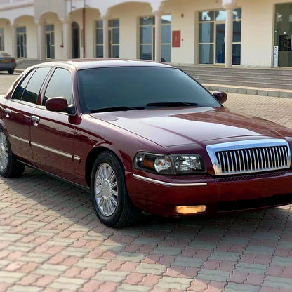 2006-2011 Mercury Grand Marquis Factory Style Headlights and Corner Lamps (Matte Black Headlights/Clear Lens)