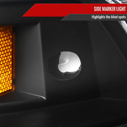 1990-1993 Acura Integra Factory Style Crystal Headlights w/ Amber Reflectors (Matte Black Housing/Clear Lens)