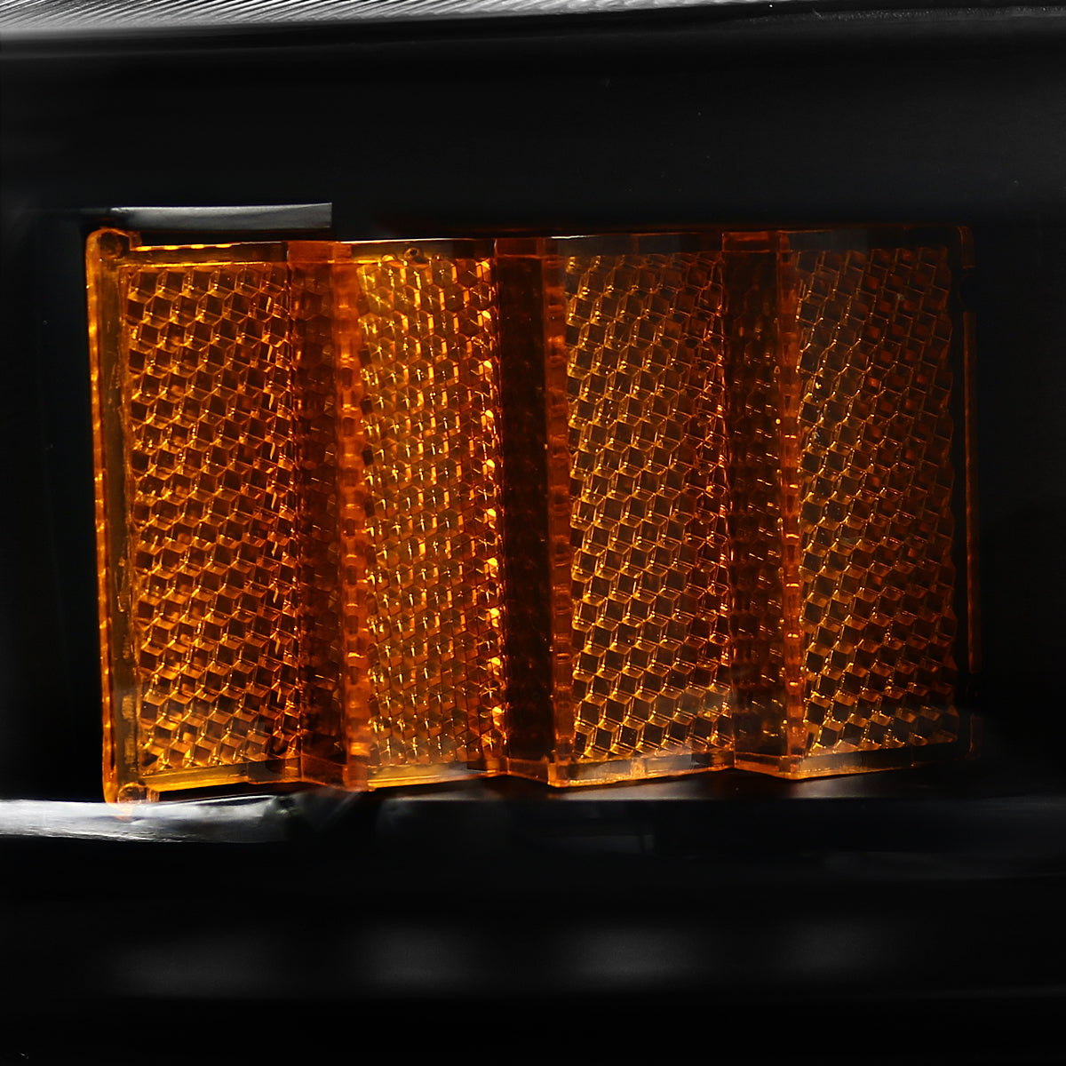 1990-1993 Acura Integra Factory Style Crystal Headlights w/ Amber Reflectors (Matte Black Housing/Clear Lens)