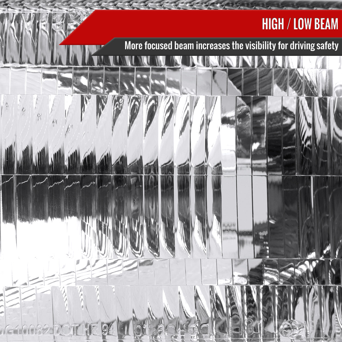 1994-2001 Dodge RAM 1500/2500/3500 Factory Style Headlights and Corner Lights (Chrome Housing/Clear Lens)