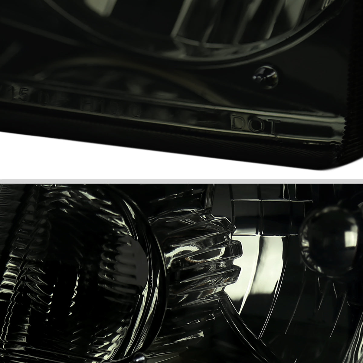 2001-2011 Ford Ranger Factory Style Headlights w/ Amber Lens Corner Signal Lights (Chrome Housing/Smoked Lens)