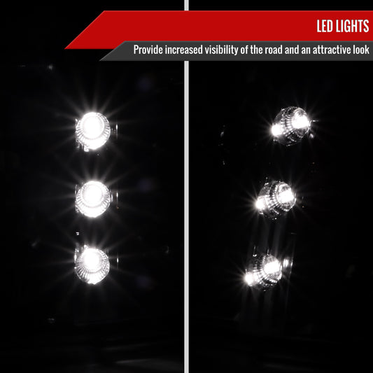 1993-1997 Ford Ranger Factory Style V2 Headlights w/ Corner Signal Lights (Chrome Housing/Clear Lens)