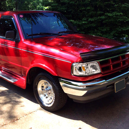 1993-1997 Ford Ranger Factory Style V2 Headlights w/ Corner Signal Lights (Chrome Housing/Clear Lens)