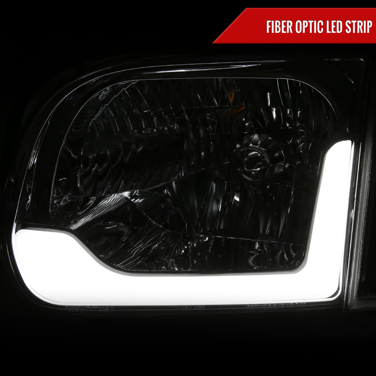 2005-2006 Toyota Tundra/2005-2007 Sequoia LED Bar Factory Style Headlights w/Corner Lamps and Amber Reflector (Chrome Housing/Clear Lens)