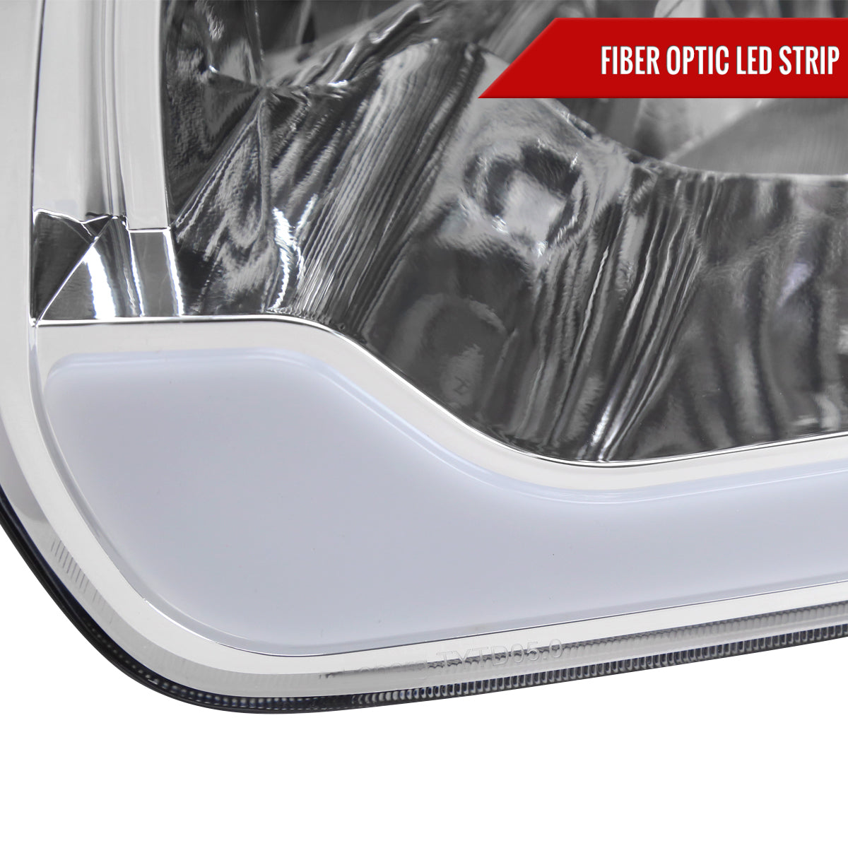2005-2006 Toyota Tundra/2005-2007 Sequoia LED Bar Factory Style Headlights w/Corner Lamps and Amber Reflector (Chrome Housing/Clear Lens)