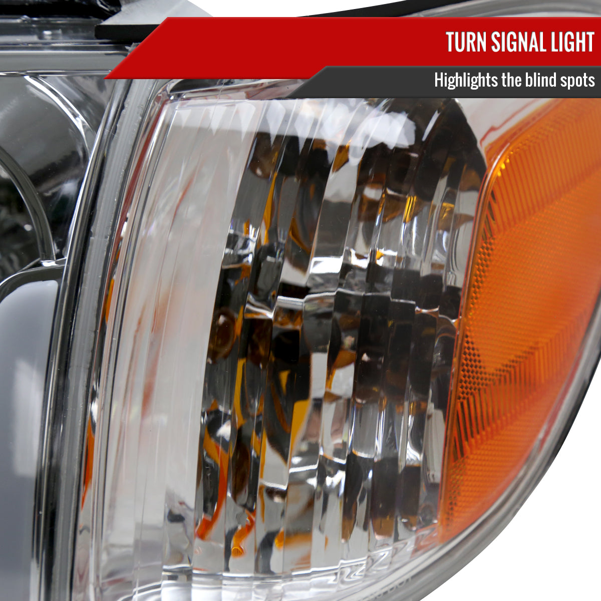 2005-2006 Toyota Tundra/2005-2007 Sequoia Switchback Sequential LED Bar Factory Style Headlights w/Corner Lamps (Chrome Housing/Clear Lens)