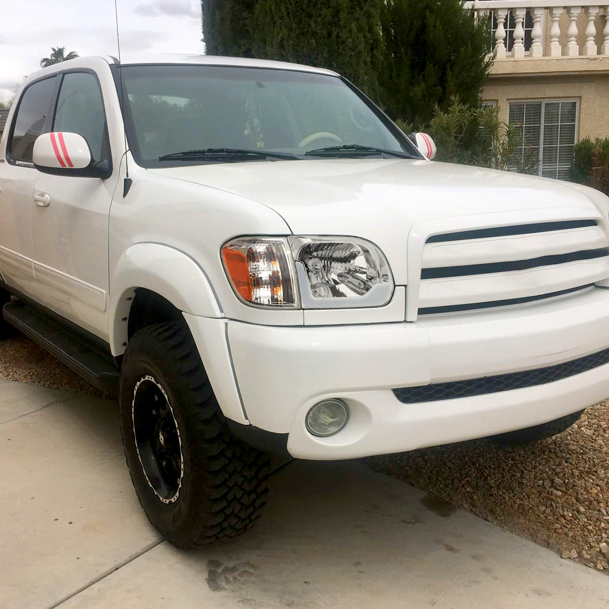 2005-2006 Toyota Tundra/2005-2007 Sequoia Switchback Sequential LED Bar Factory Style Headlights w/Corner Lamps (Chrome Housing/Clear Lens)