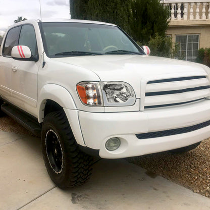 2005-2006 Toyota Tundra/2005-2007 Sequoia Switchback Sequential LED Bar Factory Style Headlights w/Corner Lamps (Chrome Housing/Clear Lens)