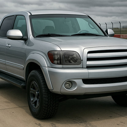 2005-2006 Toyota Tundra/2005-2007 Sequoia LED Bar Factory Style Headlights w/Corner Lamps and Amber Reflector (Chrome Housing/Smoked Lens)