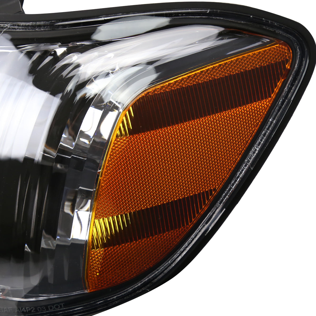 2005-2006 Toyota Tundra/2005-2007 Sequoia LED Bar Factory Style Headlights w/Corner Lamps and Amber Reflector (Matte Black Housing/Clear Lens)