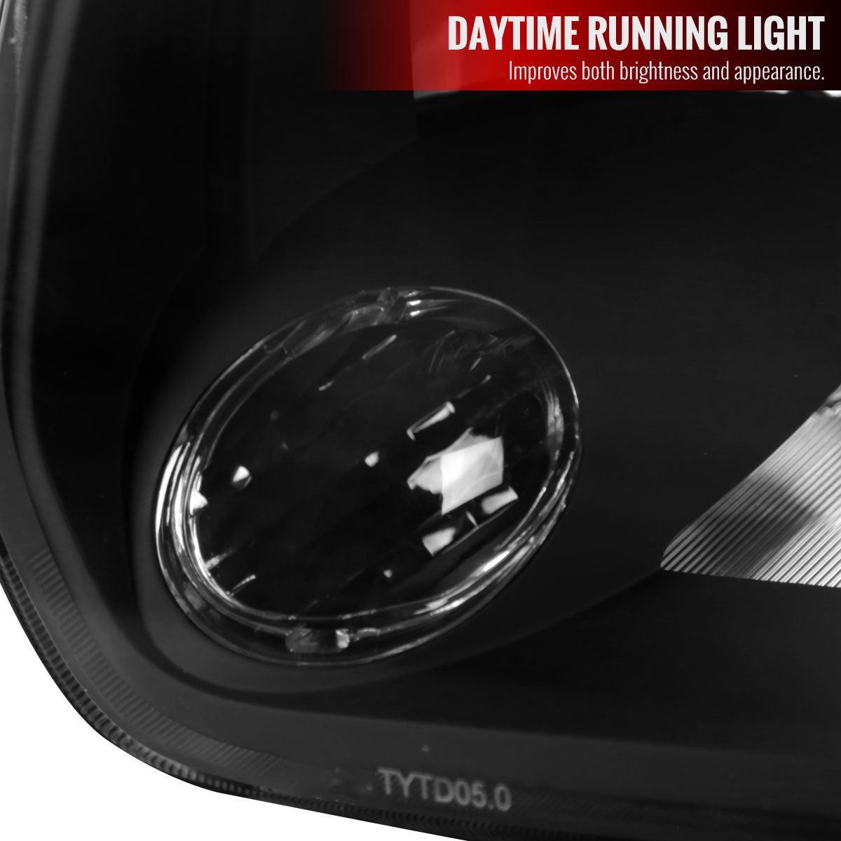 2005-2006 Toyota Tundra / 2005-2007 SR5 Limited Sequoia Factory Style Crystal Headlights w/ Corner Signal Lights (Matte Black Housing/Clear Lens)