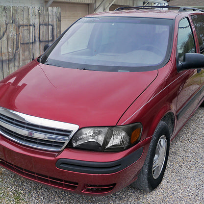 1997-2005 Chevrolet Venture Pontiac Montana/Trans Sport Crystal Headlights (Matte Black Housing/Clear Lens)