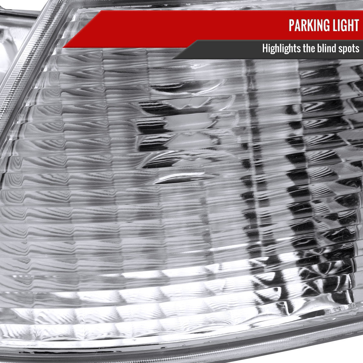 1998-2011 Ford Crown Victoria Factory Style Headlights w/ Corner Signal Lights (Chrome Housing/Clear Lens)