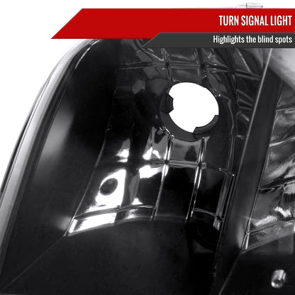 1998-2011 Ford Crown Victoria Factory Style Headlights w/ Corner Signal Lights (Matte Black Housing/Clear Lens)