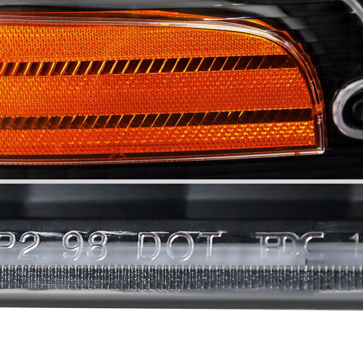 1998-2011 Ford Crown Victoria Factory Style Headlights w/ Corner Signal Lights (Matte Black Housing/Clear Lens)