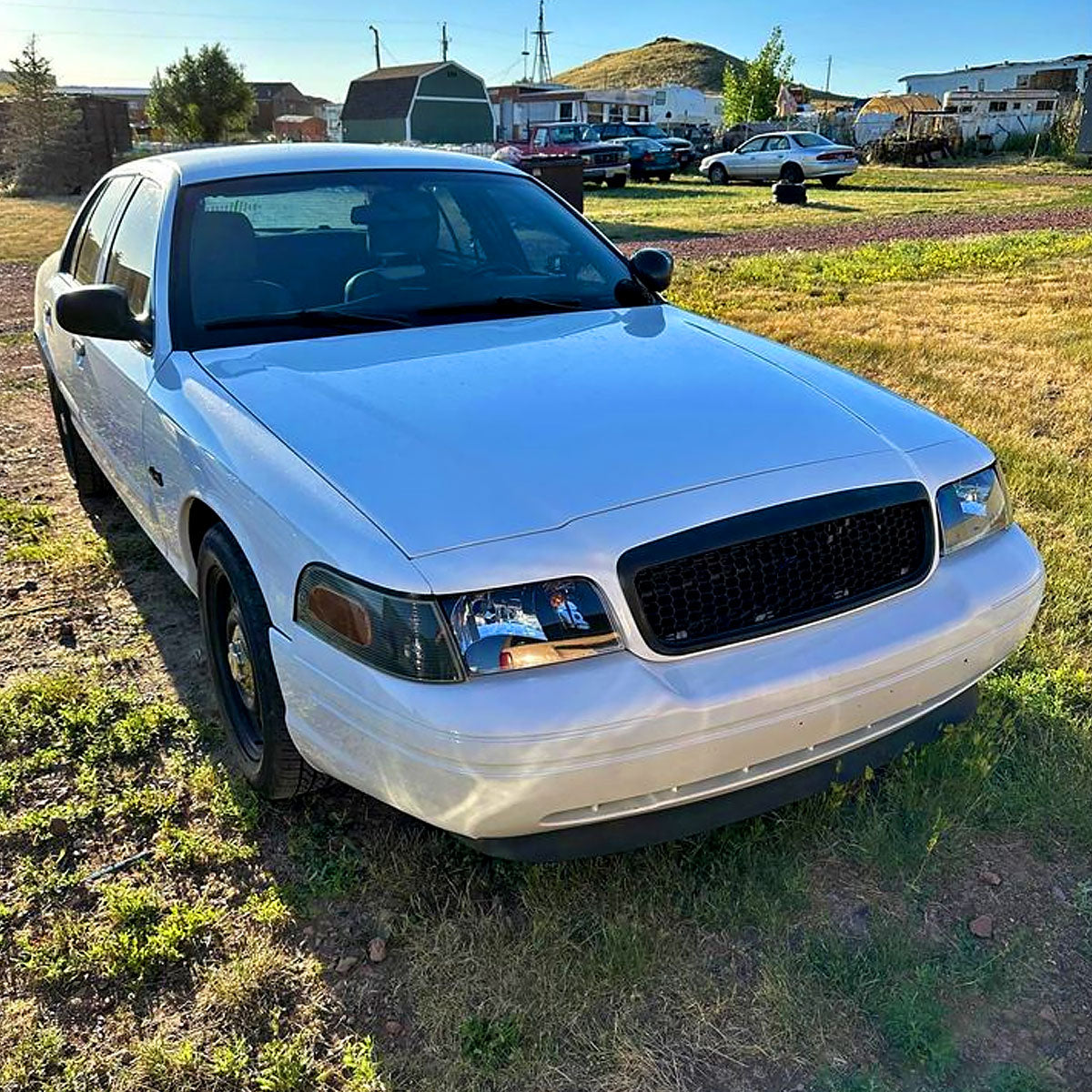 1998-2011 Ford Crown Victoria Factory Style Headlights w/ Corner Signal Lights (Matte Black Housing/Clear Lens)