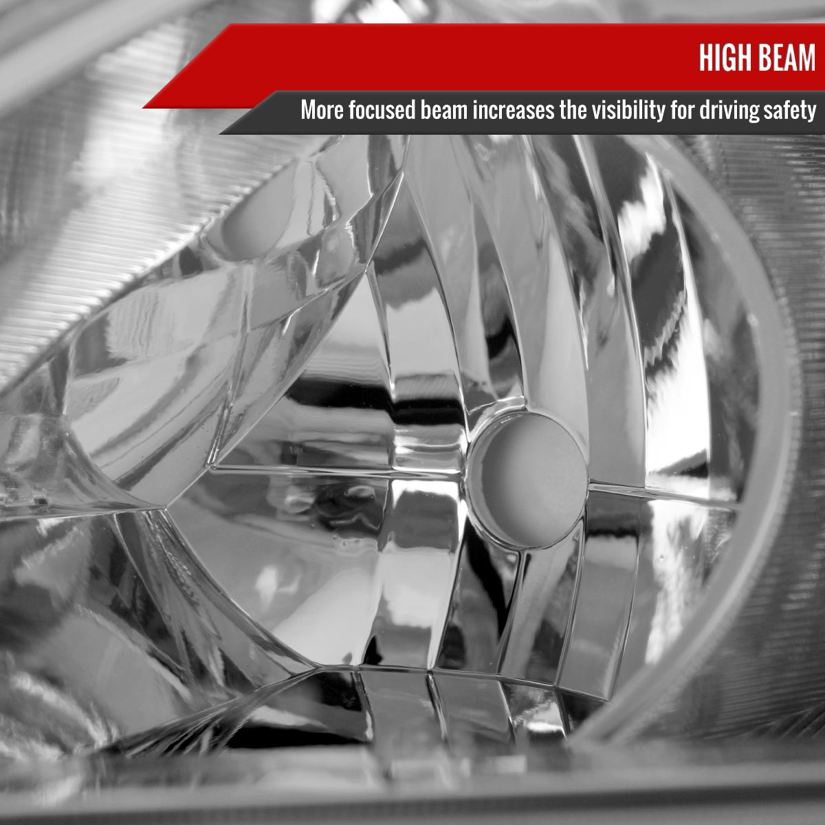 2003-2007 Honda Accord Factory Style Headlights w/ Amber Reflector (Chrome Housing/Clear Lens)