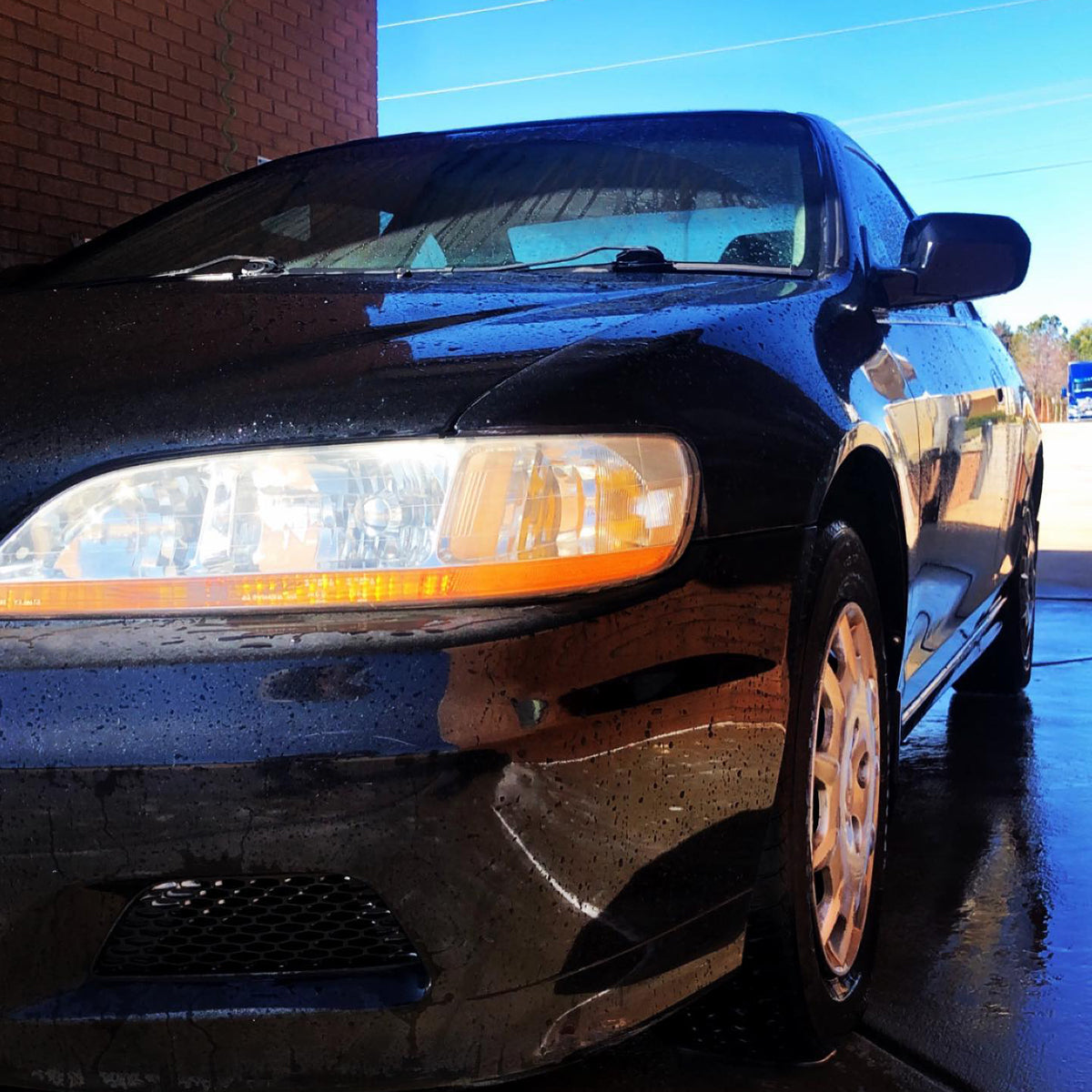 1998-2002 Honda Accord Factory Style Crystal Headlights w/ Amber Reflector (Chrome Housing/Clear Lens)