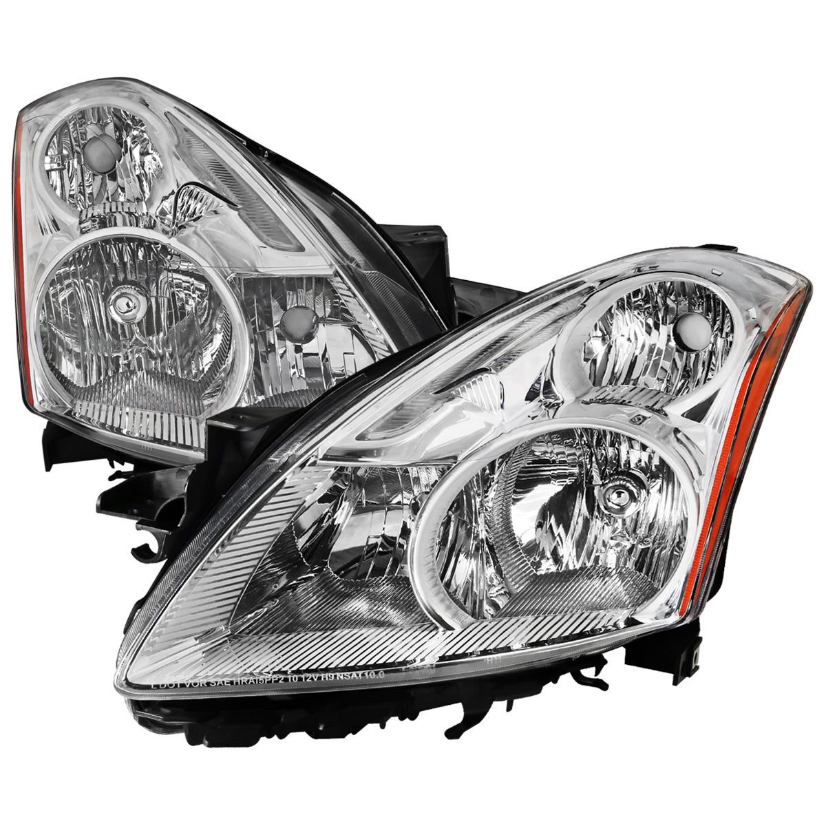 2010-2012 Nissan Altima Sedan Factory Style Headlights (Chrome Housing/Clear Lens)