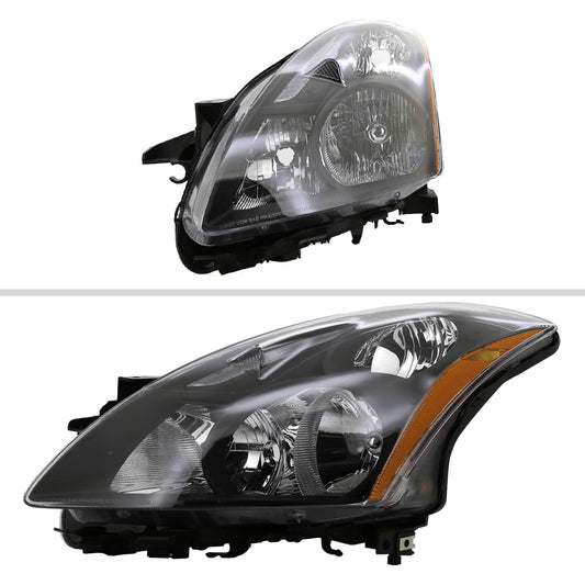 2010-2012 Nissan Altima Sedan Factory Style Headlights (Matte Black Housing/Clear Lens)