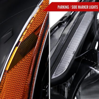 2010-2012 Nissan Altima Sedan Factory Style Headlights (Matte Black Housing/Clear Lens)