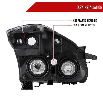 2010-2012 Nissan Altima Sedan Factory Style Headlights (Matte Black Housing/Clear Lens)