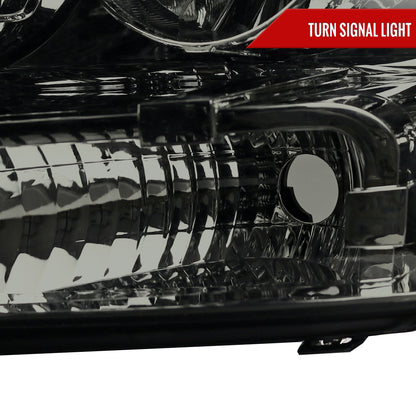2007-2014 Chevrolet Avalanche/Tahoe/Suburban Factory Style Headlights (Chrome Housing/Smoked Lens)