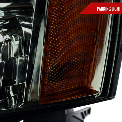 2007-2014 Chevrolet Avalanche/Tahoe/Suburban Factory Style Headlights (Chrome Housing/Smoked Lens)