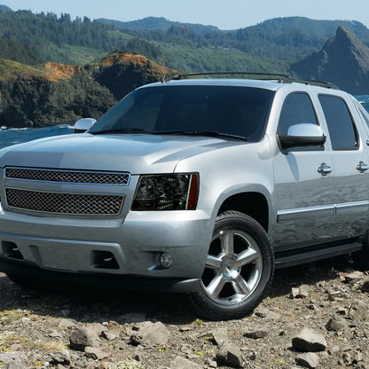 2007-2014 Chevrolet Avalanche/Tahoe/Suburban Factory Style Headlights (Chrome Housing/Smoked Lens)