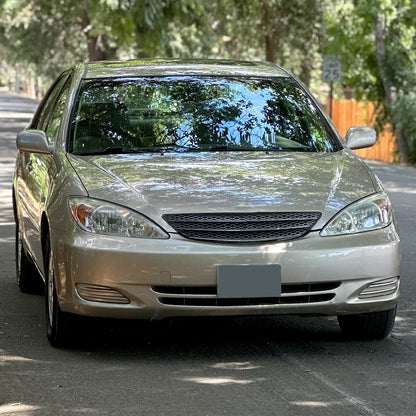2002-2004 Toyota Camry Factory Style Headlights w/ Amber Reflector (Chrome Housing/Clear Lens)