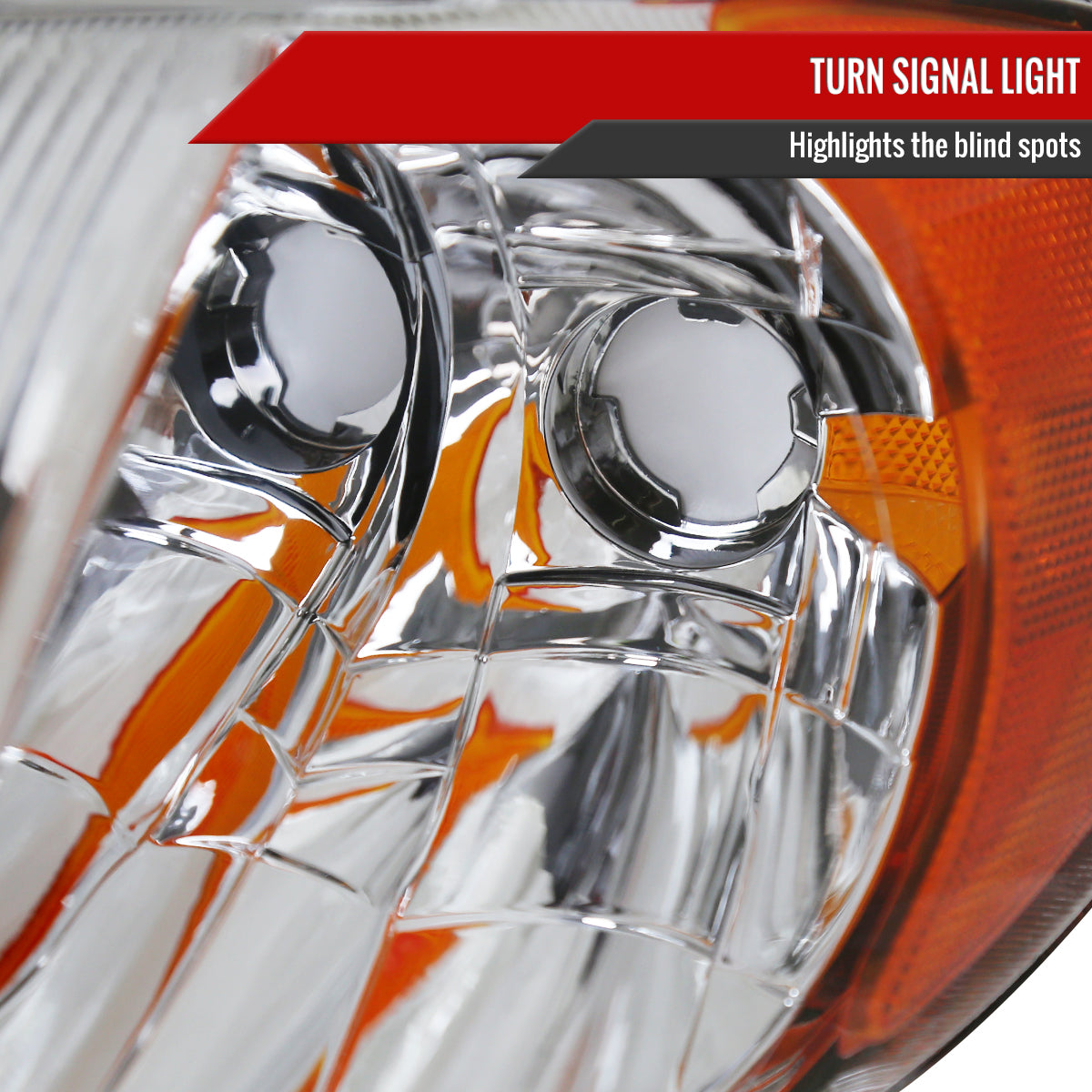 2001-2007 Dodge Caravan Chrysler Voyager/Town & Country Factory Style Crystal Headlights (Chrome Housing/Clear Lens)