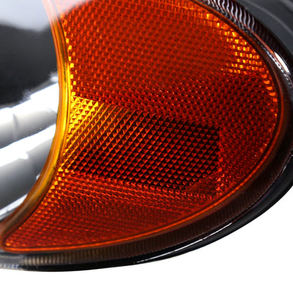 2001-2007 Dodge Caravan Chrysler Voyager/Town & Country Factory Style Crystal Headlights (Matte Black Housing/Clear Lens)