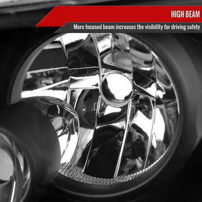 2008-2018 Dodge Grand Caravan Chrysler Town & Country Factory Style Headlights (Matte Black Housing/Clear Lens)