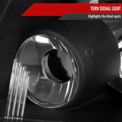 2008-2018 Dodge Grand Caravan Chrysler Town & Country Factory Style Headlights (Matte Black Housing/Clear Lens)